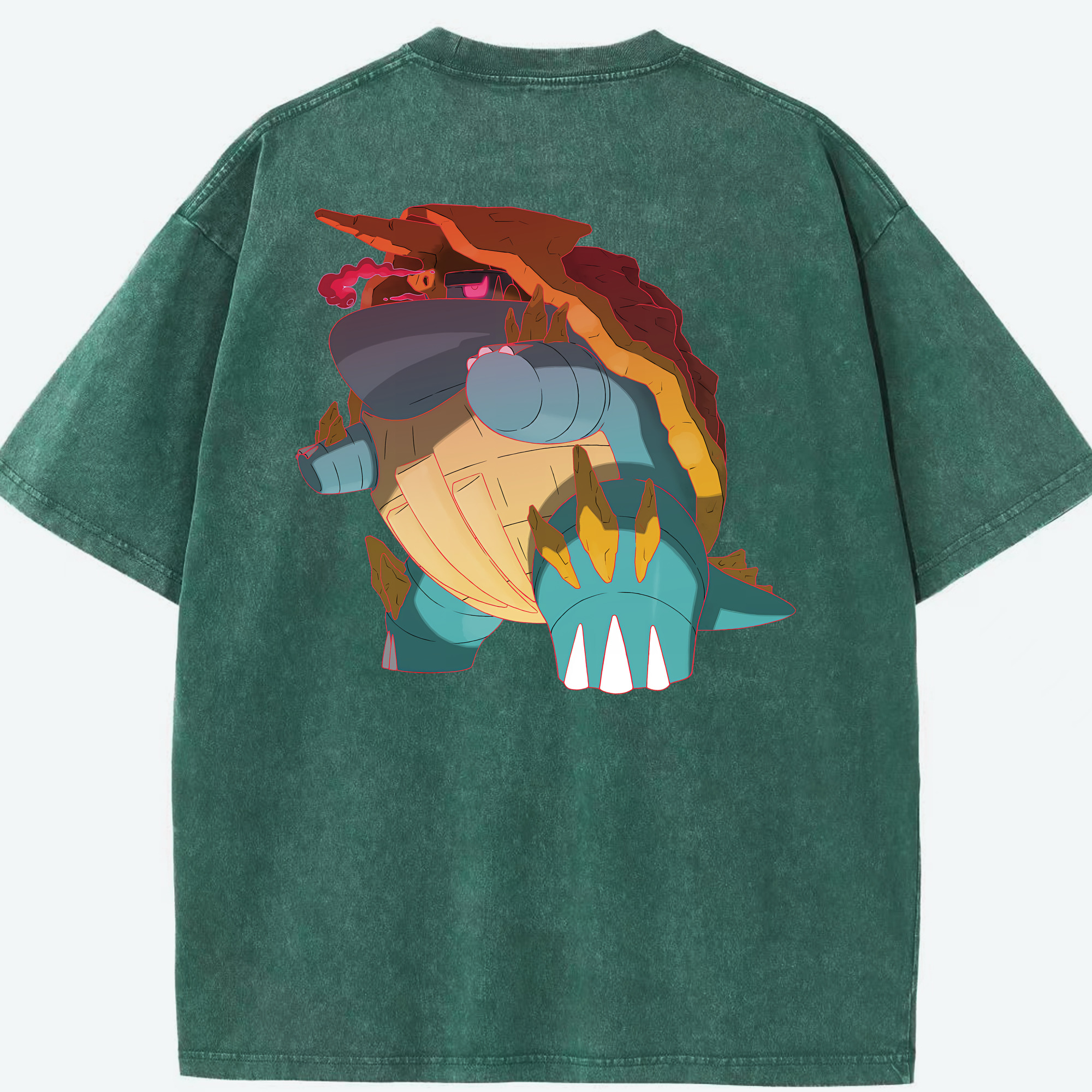 （画像用） ポケットモンスター Pokémon 綿100% ヴィンテージ風 半袖Tシャツ（背面プリント）